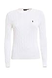 polo ralph lauren julianna ls swt cotton classic cble polo, bianco (white b1e05), 48 donna