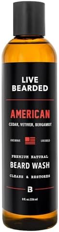 Live Bearded® Beard Wash, 8 fl oz, American Scent