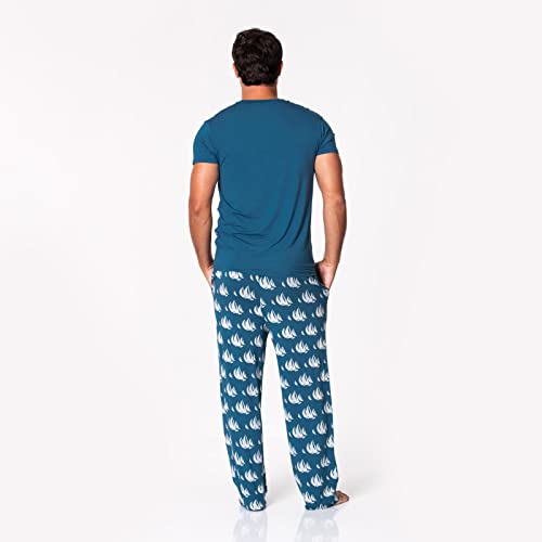 KicKee Pants Pajama Pants Deep Sea Sailboat Race LG3