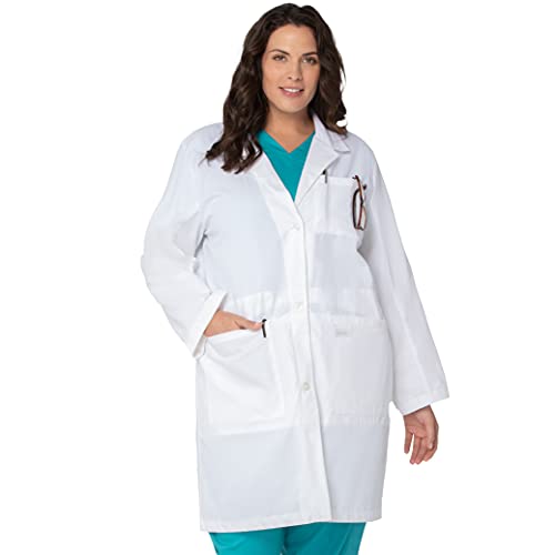 Landau Relaxed Fit 5-Pocket 3-Button Full-Length Lab Coat for Women 3165
