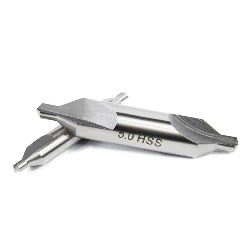 WZFCSet Di Punte Da Trapano Centrali HSS Punta Da Trapano Svasatore Da 60 Gradi Punte Centrali Combinate Rivestite In TiN Per Metallo,Set Da 6 Pezzi