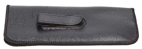 Image of Calabria S-41 Soft Slim Slip In Eyeglass Case w /Pocket Belt Clip PU Leather Mens Womens Glasses Holder Pouch Sleeve Storage