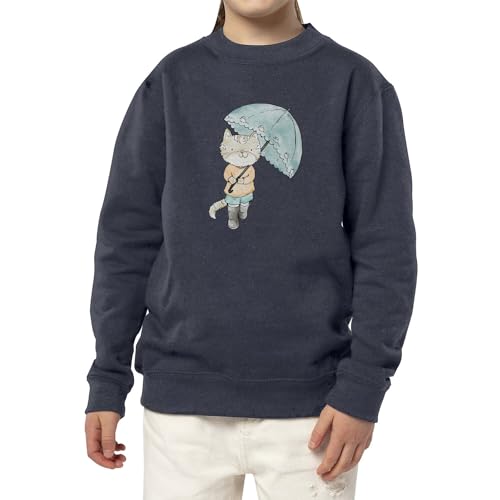 Sweatshirt enfant chat illustration aquarelle idée cadeau anniversaire