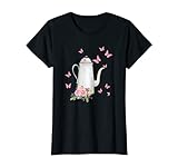 Mujer Fairycore Aesthetic Cottagecore Goth Goblincore Tetera Camiseta