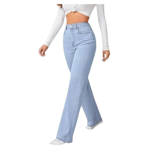 Image of Women's High Rise Straight Fit Jeans||Comfort Fit Straight Jeans