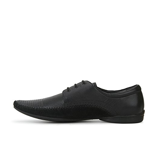 Image of Red Chief Mens Red Chief Formal Derby Shoes for Men Black Boat Shoe