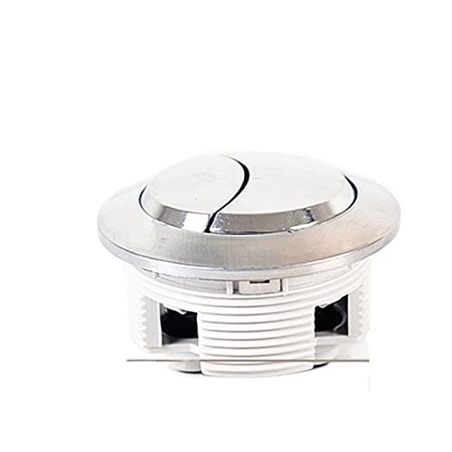Bouton de chasse d'eau - Bouton poussoir double pour réservoir d'eau de toilette, interrupteur de chasse d'eau rond, diamètre supérieur 7 cm, compatible avec les réservoirs de toilettes standard