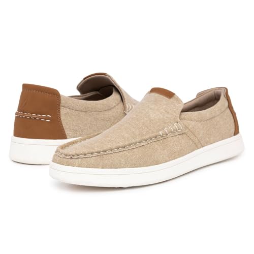 Image of Nautica Men's Slip-On Loafers Casual Moc Toe Sneakers Boat Shoes Slipper for Men - Lightweight & Comfortable - Derwin