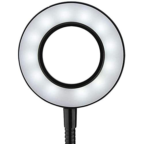 Anillo de luz led dimmable con brazo largo flexible de 360° para vídeos con móvil 7
