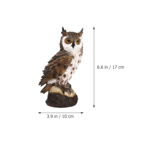 Figurine chouette en résine durable : ornement décoratif résistant - 7