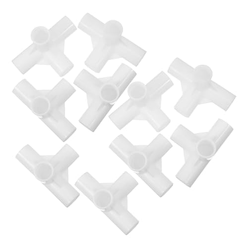 GRIRIW 10 Conectores de Plástico para Percheros y Zapateros Diámetro Interior de 16 Mm, Junta Cruzada de 90 Grados para Estanterías Versátiles en Armarios y Recibidores