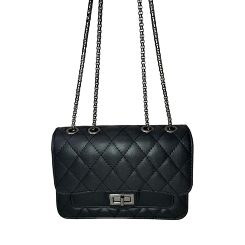 Bolsa Feminina Pequena Matelasse Festa Presente Corrente Lado Ombro Preto