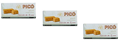 Picó - Pacchetto include 3 Turrón de Jijona, Torrone di mandrole fino - Qualità suprema - 200gr (Senza Gluten)