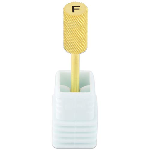 Pana Professional 3/32" Shank Size - Flat Top Large Barrel Gold Carbide Bit Fine Grit - Nail Drill Bit For Dremel Machine #TOP5