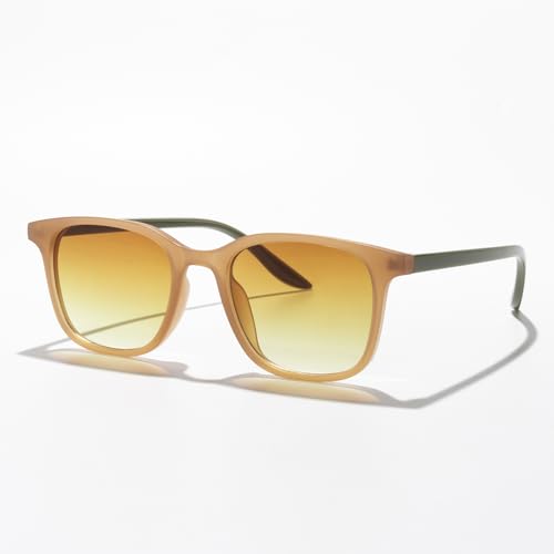 Retro Gradient Square Sunglasses for Women Men Vintage Round Mirrored Lenses for Driving Beach Holiday Daily Outdoor Fashion