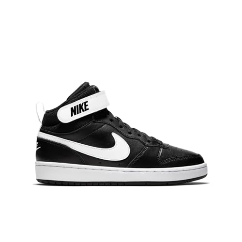 Nike CD7782 Court Borough Mid 2 (Gs) Casual Shoes Big Kids Cd7782-010 Size 4.5 Black/White thumb #5