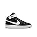 Nike Boy's Court Borough Mid 2 (Big Kid) Sneaker, Black/White, 6