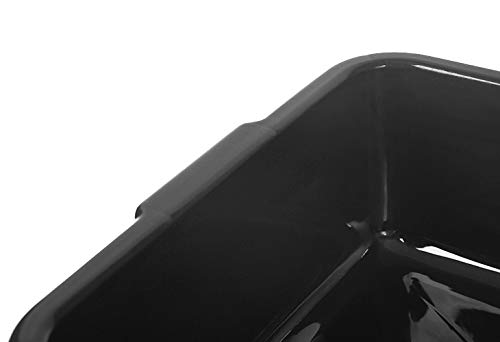 Commercial Bus Tub/Box, 13L Plastic Bus Utility Tote Storage Container Wash Basin Tote with Handles, Black, 4-Pack - Thumbnail 5