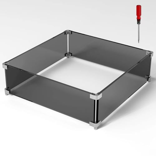 Square Fire Pit Wind Guard for 28-32 inch fire pits, tempered glass