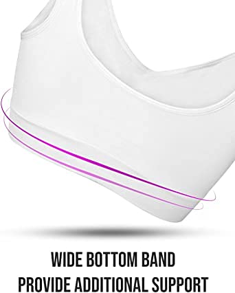 Image of Fshway Women's Cotton Lightly Padded Sports Bra Stretchable Air Bra Removable Pad & Non-Wired Bra Women's Cotton Slip On Active Bra(its a Best for 32 to 36 Bust Size)