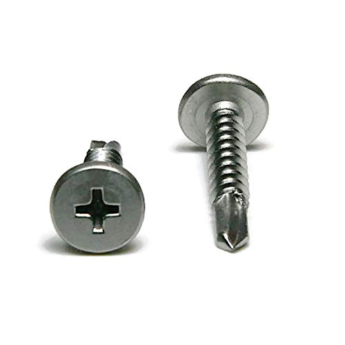 #10 Tornillos Autoperforantes Phillips 410 Acero Inoxidable miniatura 3