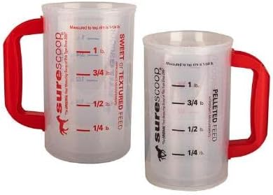 Whirley DrinkWorks SureScoop Pelleted and Sweet Feed Graduated Measuring Scoop for Horses Goats or Sheep