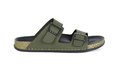 Image of AADI Men's Synthetic Leather Lightweight Comfortable Indoor Outdoor Daily Use Casual Slides /Slippers /Sandals /Floaters