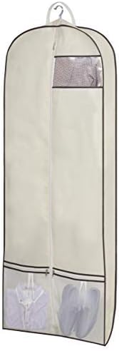 60" Trifold Garment Bag for Long Dresses Breathable Hanging Clothes Travel Bag with Shoe Pockets & 2 Carry Handles for Full Length Gown Wedding Dress Storage: Buy Online at Best Price in UAE