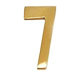 ADDRESSES OF DISTINCTION Brass Mailbox Numbers – Self Adhesive Street Numbers – Williamsburg Font – Won’t Tarnish – Weather Resistant – Numbering for Address Plaque, Home, Door, Business (# 7)