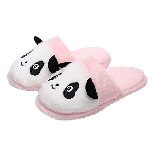 Winter Slippers for Women Cute Panda Graphic Memory Foam Bedroom Shoes Non-Slip Plush Comfy House Bedroom House Shoes2