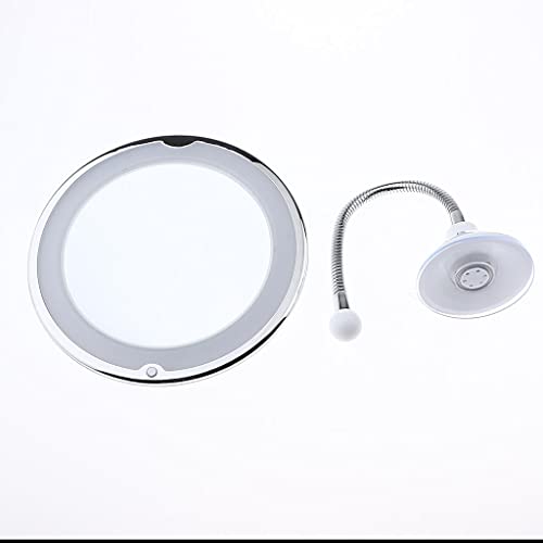 Miroir Salle de Bain Grossissant X10 sans Perçage pour Application Maquillage