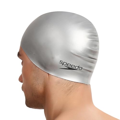 Speedo Unisex Flat Silicone Swim Cap for Men and Women