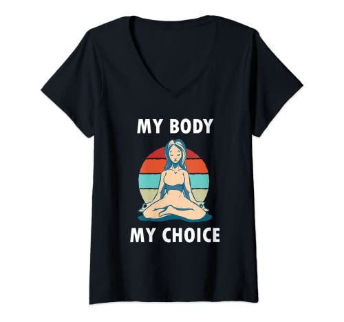 Mujer Pro Choice Fight For Abortion Rights My Body My Choice Camiseta Cuello V