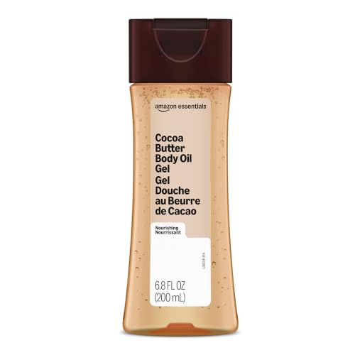 Amazon Essentials Body Oil Gel with Cocoa Butter, Paraben Free, 6.8 fl oz (Pack of 1) (Previously...