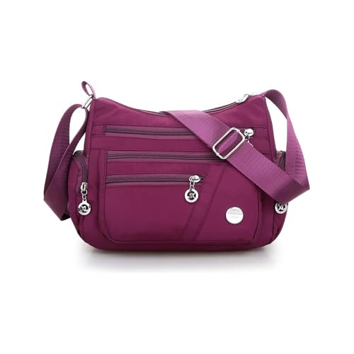 CHENXIAOHONG Bolsa Transversal Feminina de Nylon, Bolsa Feminina Lateral Moderna para Festa e Uso Diário, Bolsas Femininas Transversal Leves e Estilosas (Fúcsia)