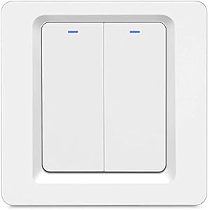 LNIDEAS Smart lichtschakelaar, wifi, wandschakelaar, vereist nul geleider, fysieke knop, schakelaar, afstandsbediening…