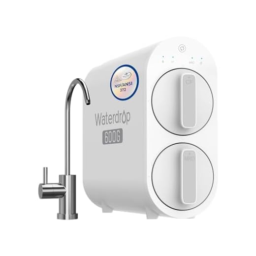 Waterdrop G2P600 Reverse Osmosis System, Tankless RO Water Filter System, Under Sink RO System, 600 GPD, 2:1 Pure to Drain, 7 Stage Filtration, Reduce TDS, FCC Listed, USA Tech