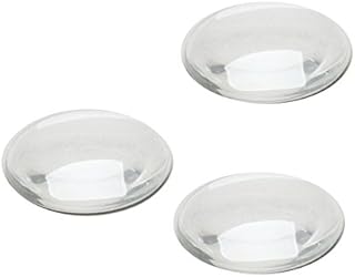 Dophee 50Pcs Cabochon Crystal Clear Round Flat Back Glass Dome Tile Jewellery Making,30mm