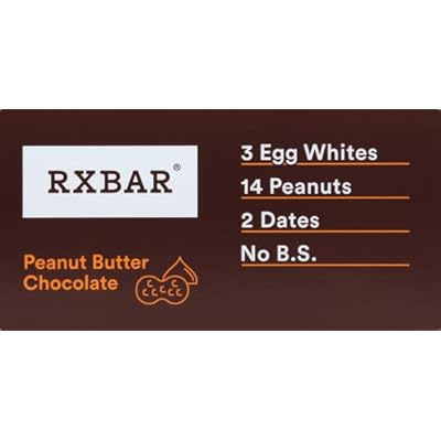 RXBAR Protein Bars, Protein Snack, Snack Bars, Peanut Butter Chocolate, 22oz Box (12 Count) (Pack of 2)