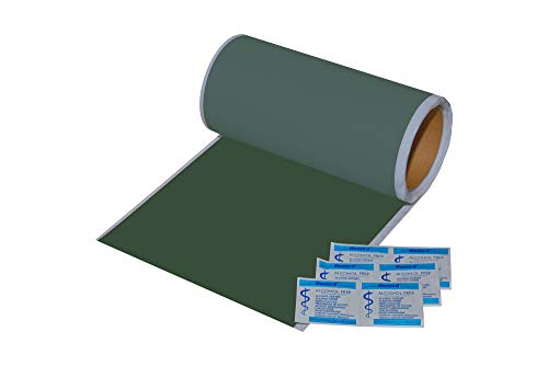 FLICKLY ® | Reparación de lona para remolques, disponible en muchos colores, 2,5 m x 100 mm, en rollo, (verde musgo RAL6005) Cover
