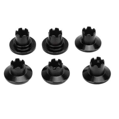 Metalowe uchwyty analogowe Stick Thumbsticks Stop aluminium Metaliczny Joystick Akcesoria do konsoli do gier dla kontrolera Edge Pro Zestaw 6 sztuk (Czarny)