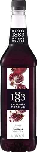 Image of 1883 Pomegranate Syrup for Drinks, Made in France, 1 Liter Plastic Bottle