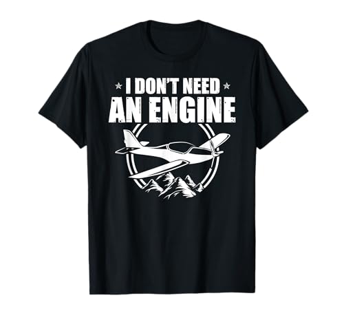 Humor De Vuelo Sin Motor para Pilotos Y Fans Camiseta