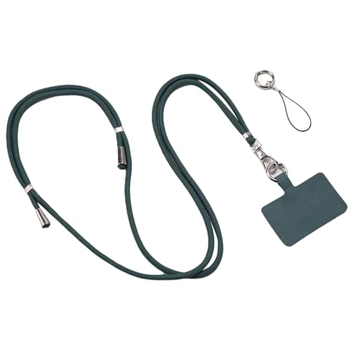 Generisch Cordón de teléfono - Cordón ajustable para teléfono con parche | Cordón de cuello de teléfono universal para la mayoría de los smartphones, soporte para teléfono manos libres, correa de