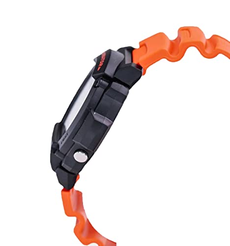 Casio Collection W-219H-4AVEF Multi-Function Watch with Plastic Strap for Men, Black/Red