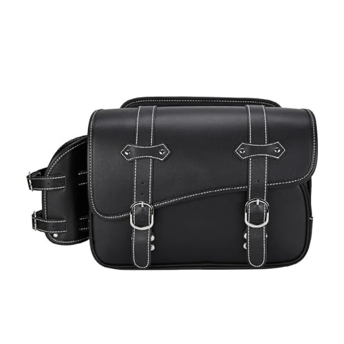 NOKRGQW Bolsa De Equipaje para Moto para SR400 para MT-07 Alforja Lateral para Motocicleta De Cuero PU, Impermeable, para Viaje