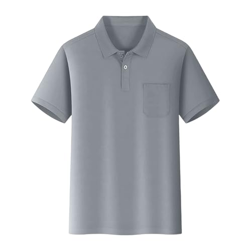 Boys Girsl Polo Shirt with Pocket Short Sleeve Button Closure Kids Golf Shirt Performance Collared Neckline School Uniform
