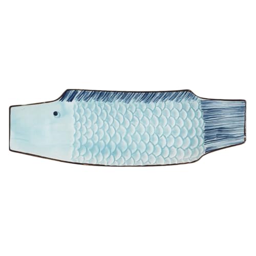 Plato decorativo cerámico forma pescado 11.5 pulg miniatura 1