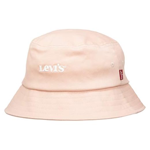 Levi's Women's Bucket Hat-Vintage Modern Logo Sombrero de Copa Baja, Rosa Claro, M para Mujer