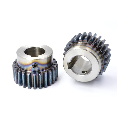2PCS 1.5 Module Spur Gears 35T/40T/45T/50T/60T 45# Steel CNC Transmission Boss Gear with Steps for Motor Machinery(40T (Inner Hole 12mm+Keyway 4mm))